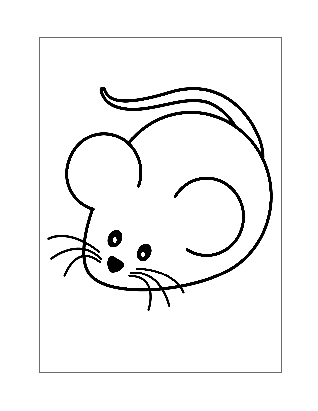 Mouse Cartoon Coloring Page