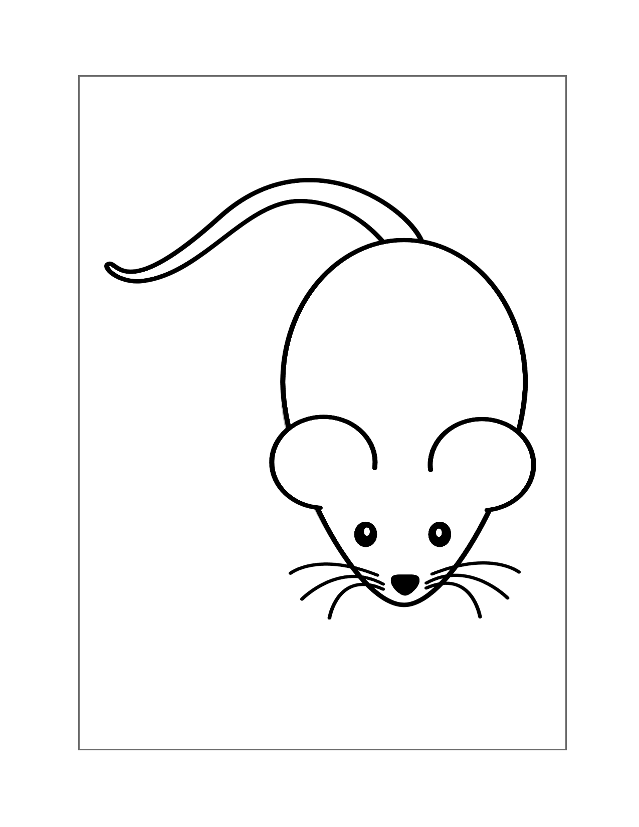 Mouse From Above Coloring Page