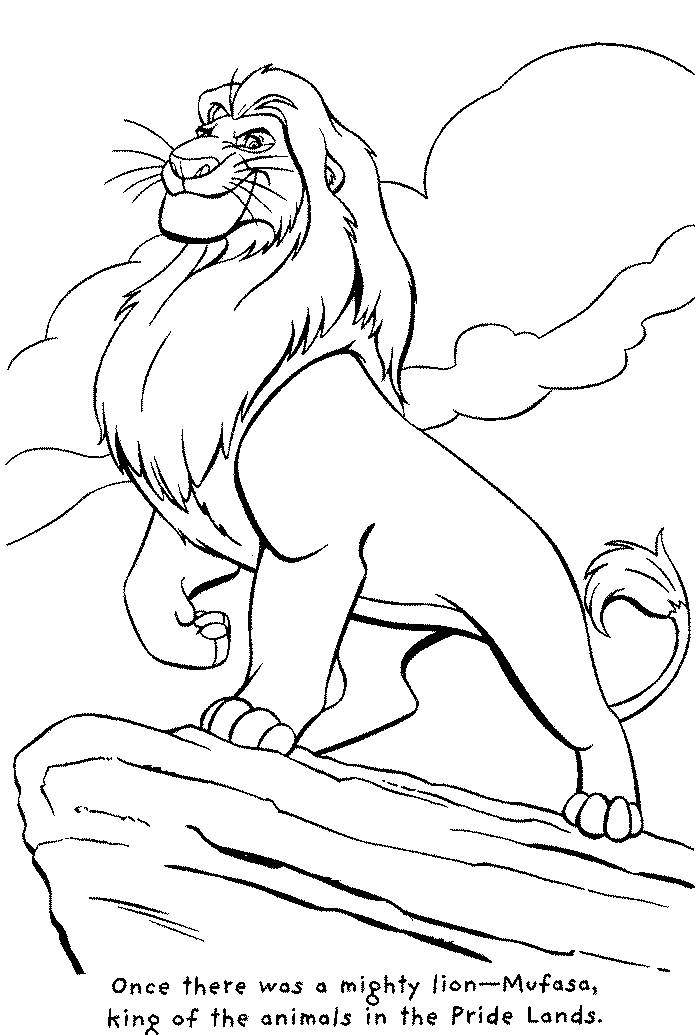 Mufasa Lion King Coloring Page