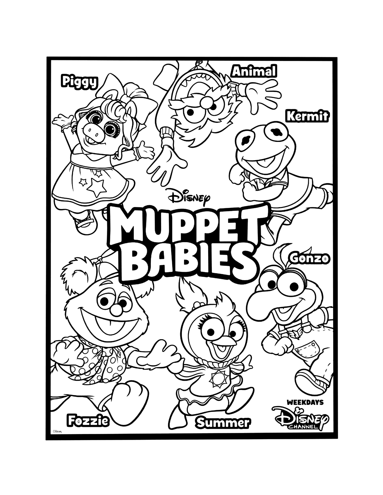 Muppet Babies Poster Coloring Page