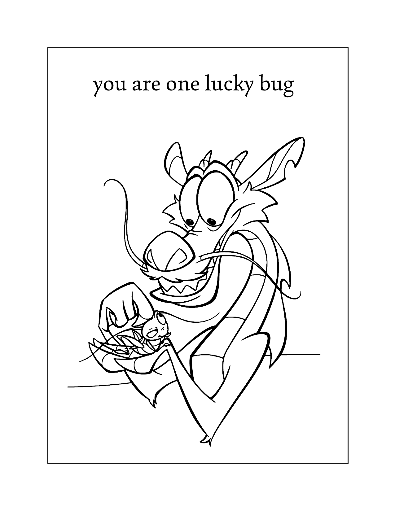 Mushu And Cricket Coloring Pages