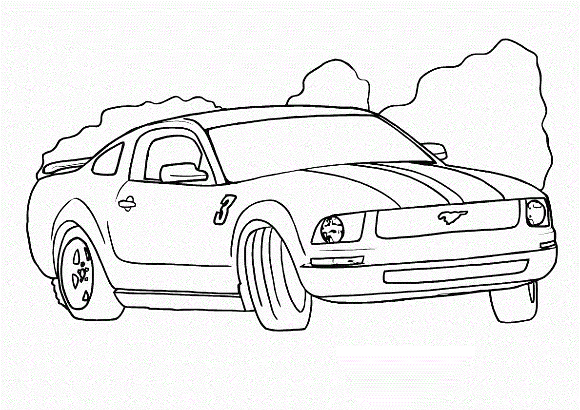 Mustang Car Coloring Page