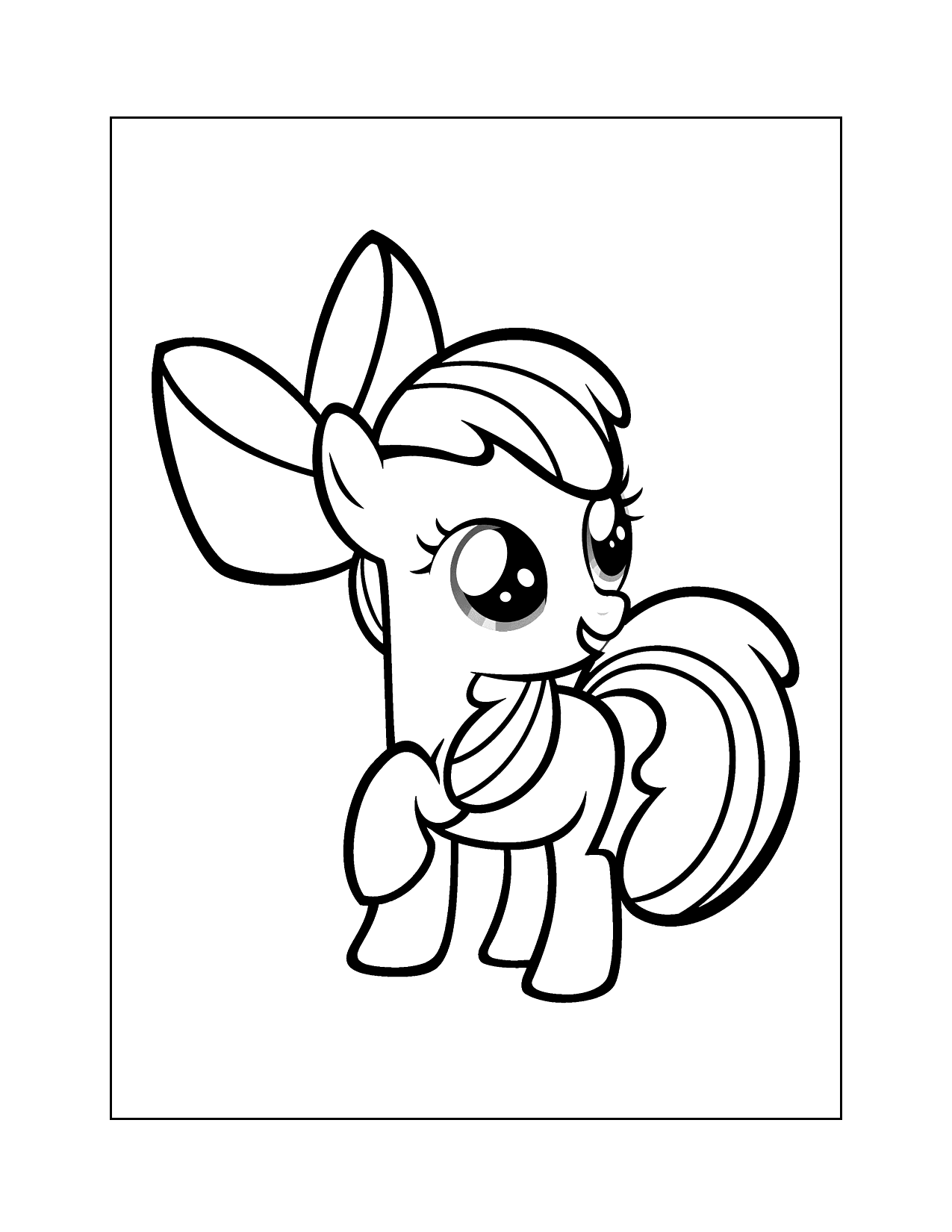 My Little Pony Character With A Bow Coloring Page