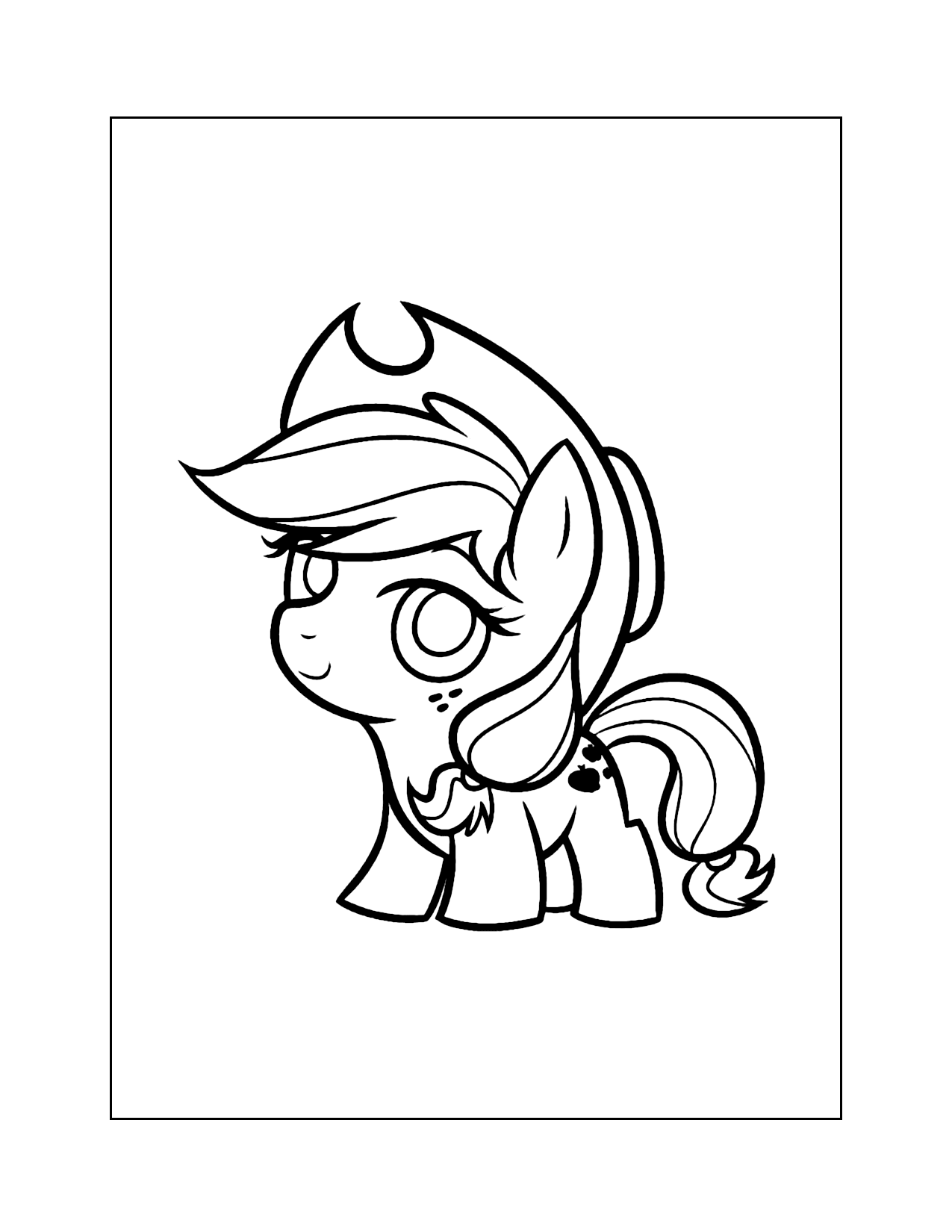 My Little Pony Chibi Apple Jack Coloring Page