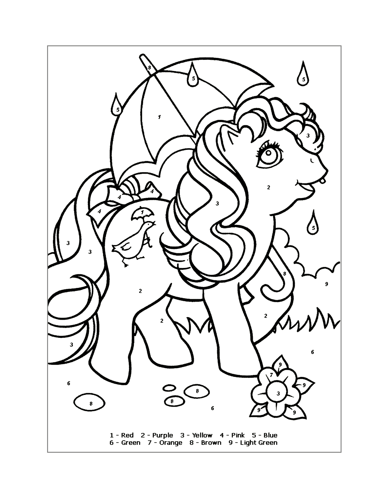 My Little Pony Color By Number