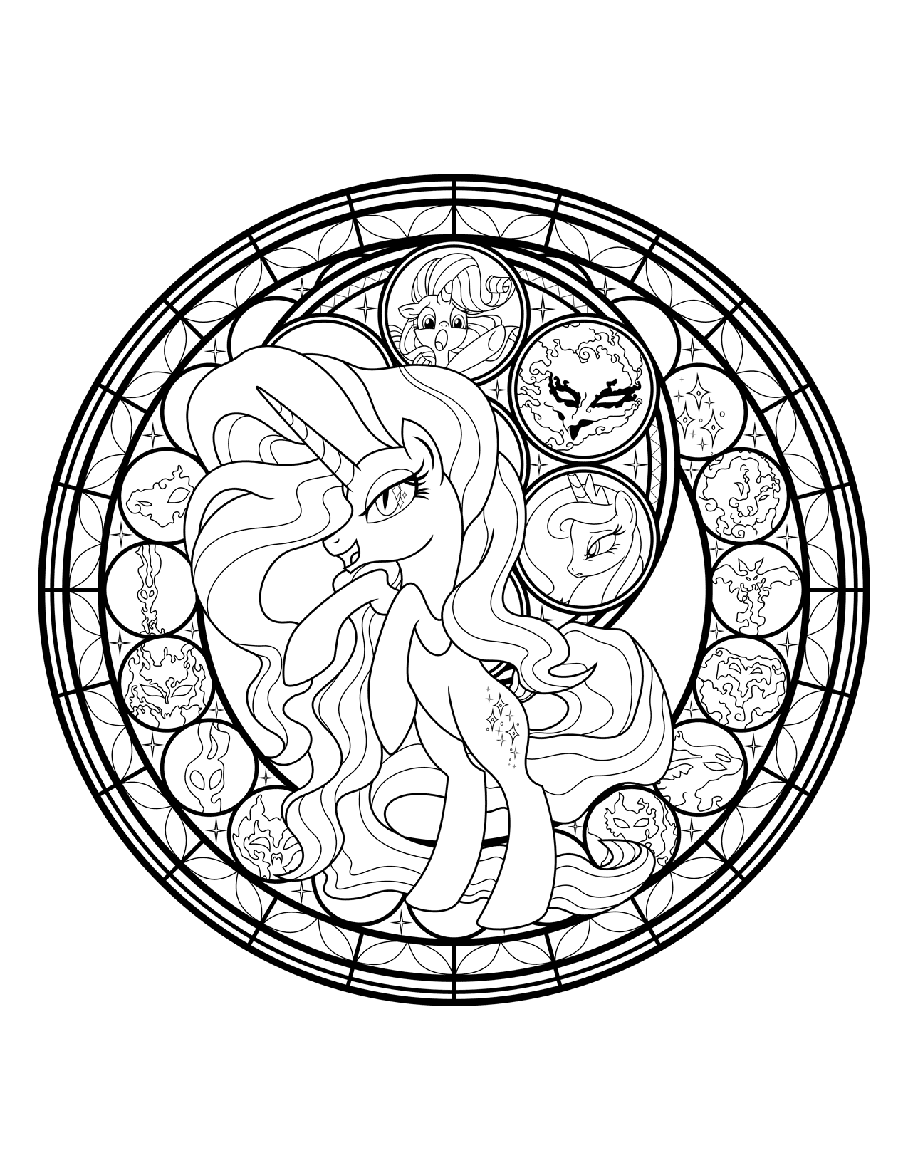 My Little Pony Mandala Coloring Page