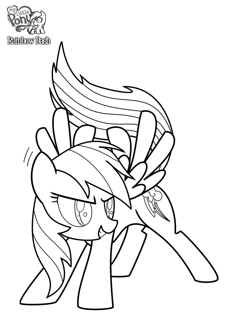 My Little Pony Rainbow Dash Free Coloring Pages