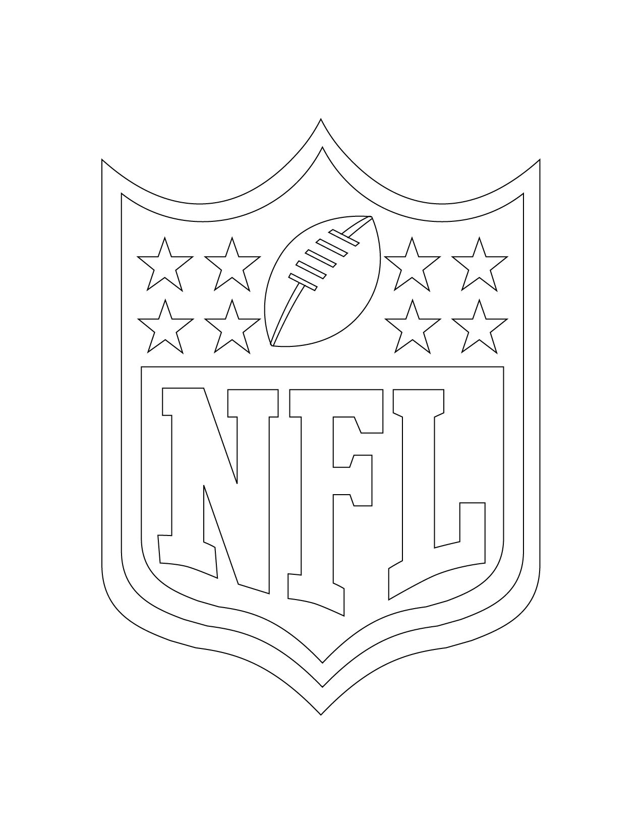 Nfl Shield Coloring Page