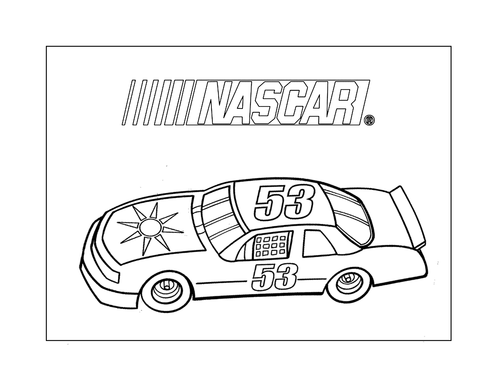 Nascar 53 Coloring Pages