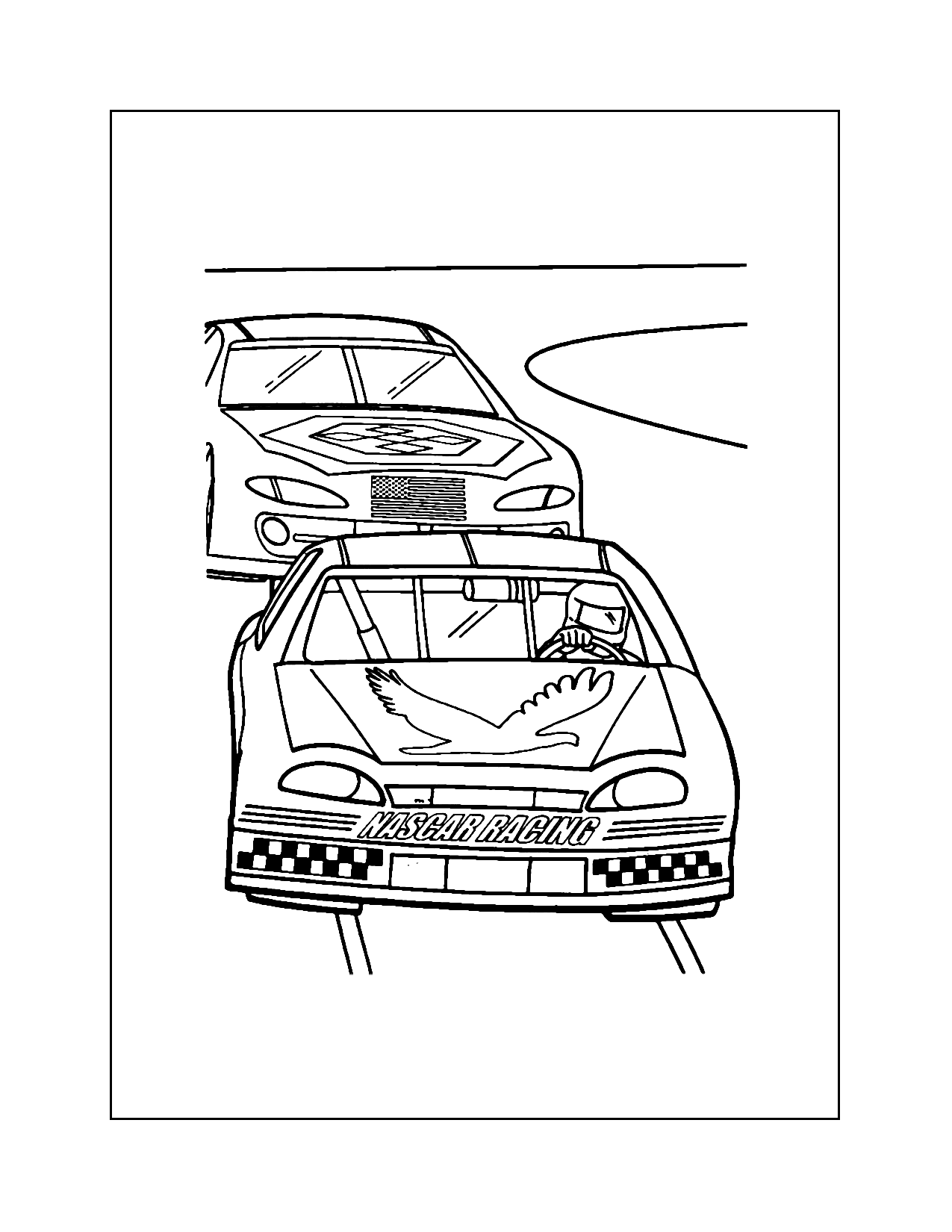 Nascar Racing Coloring Page