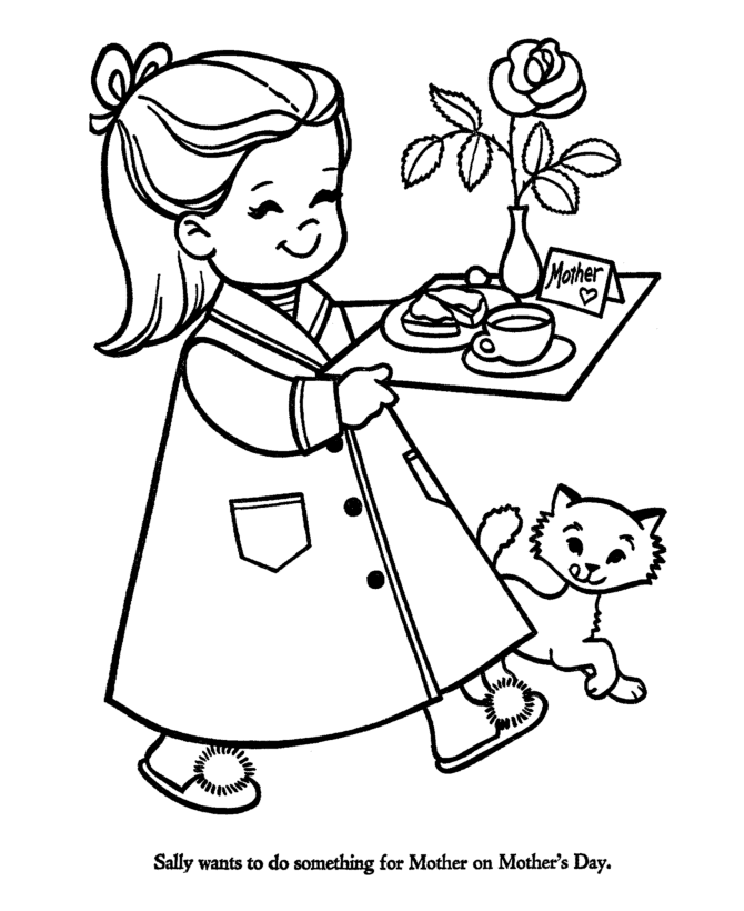 Nice for Mothers Day Coloring Pages