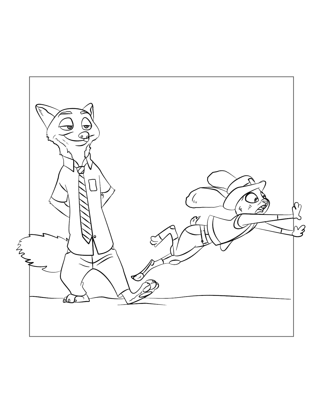 Nick Trips Judy Zootopia Coloring Page