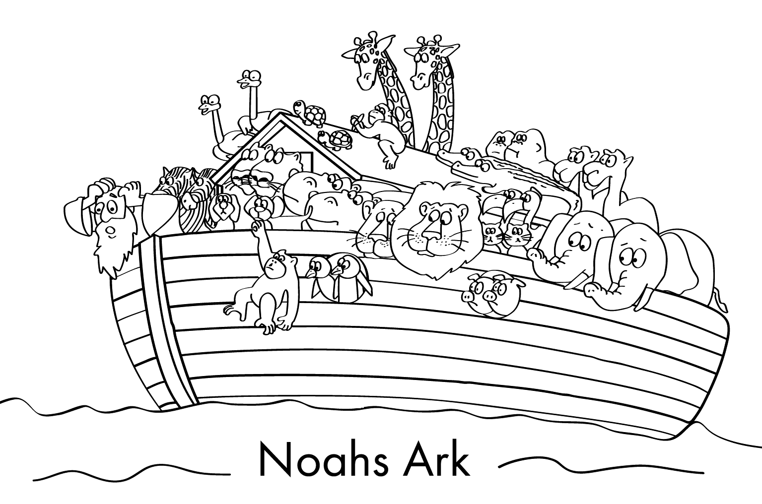 Noahs Ark Bible Story Coloring Page