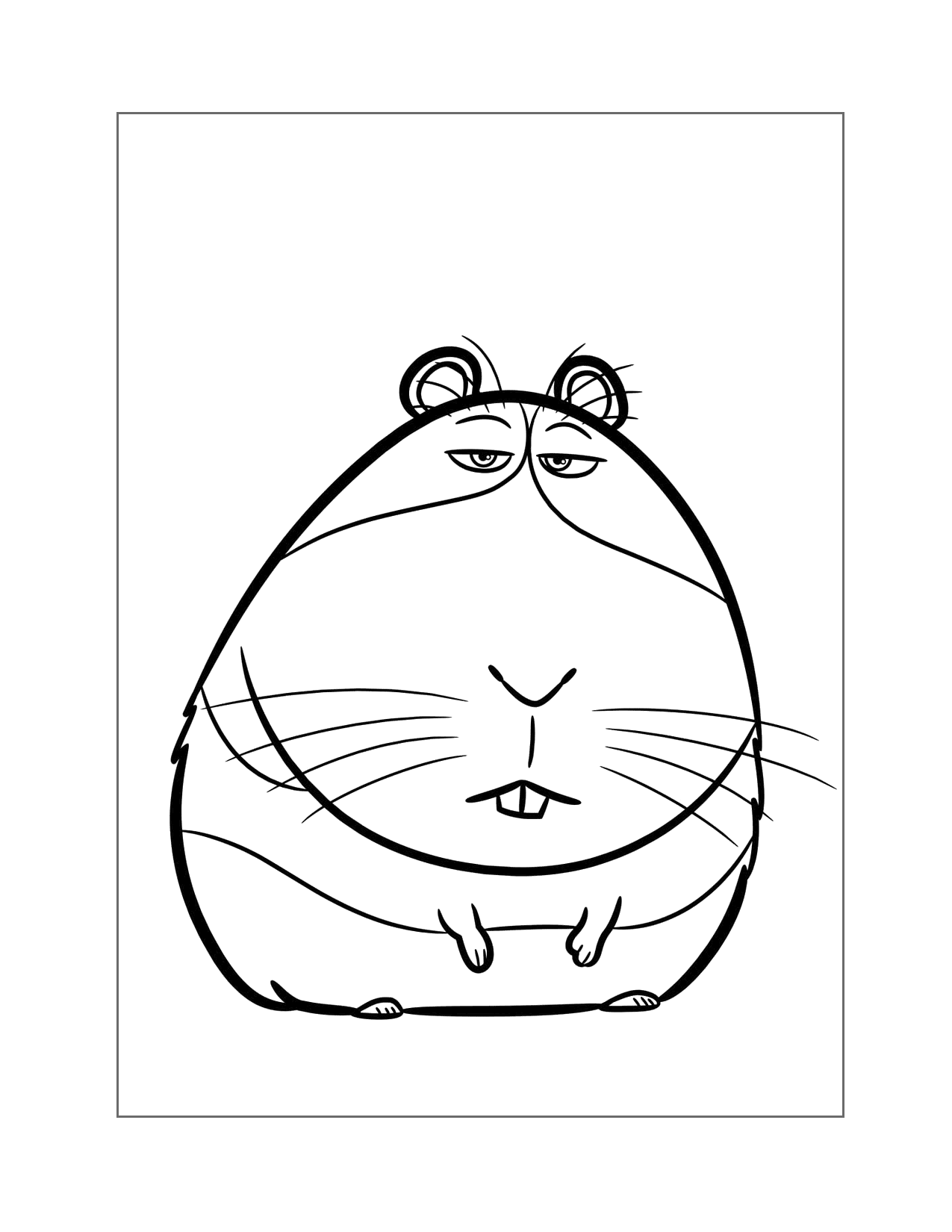 Norman Hamster Coloring Page