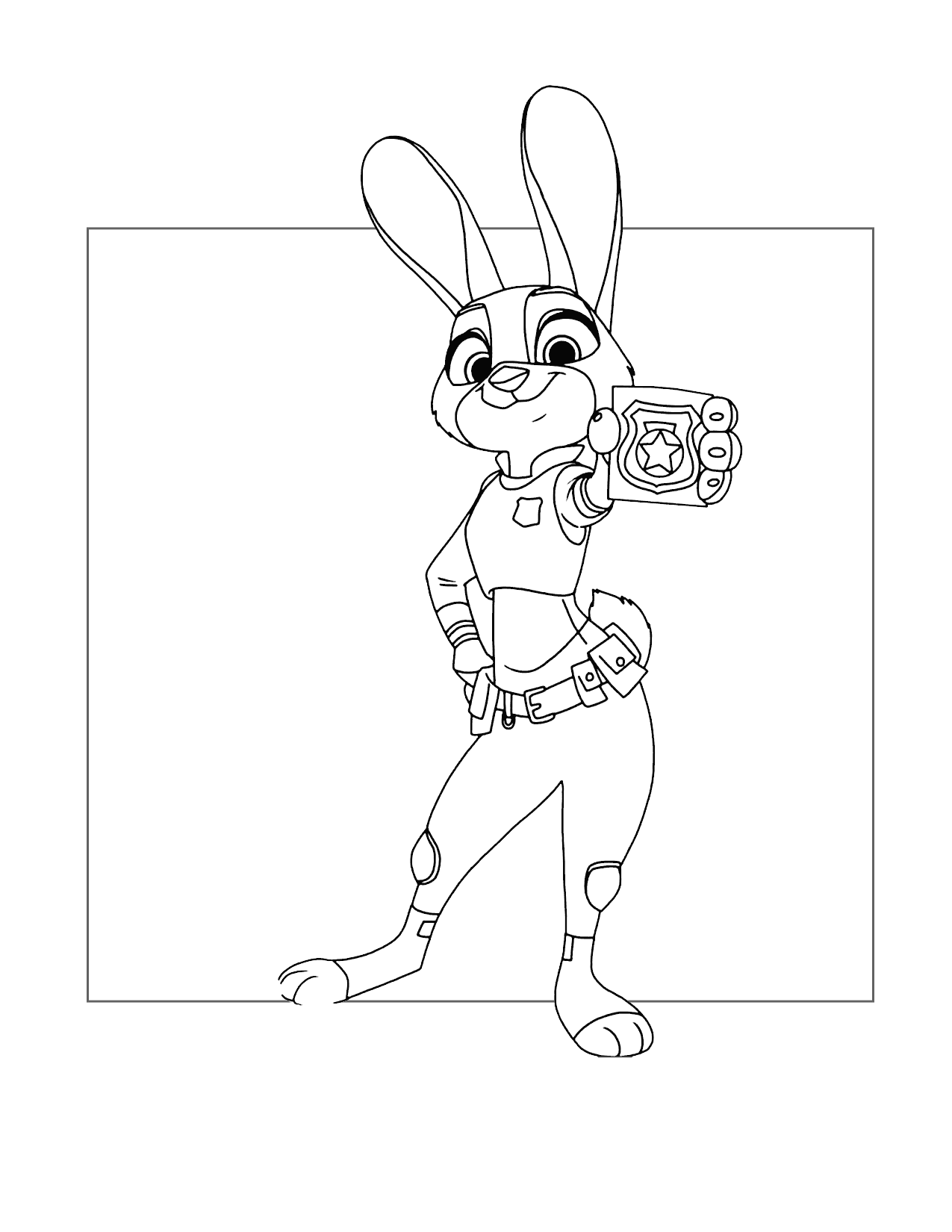 Officer Hopps Zootopia Coloring Page
