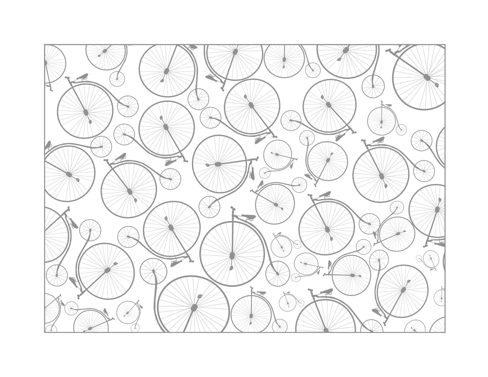 Old Bicycle Pattern For Coloring