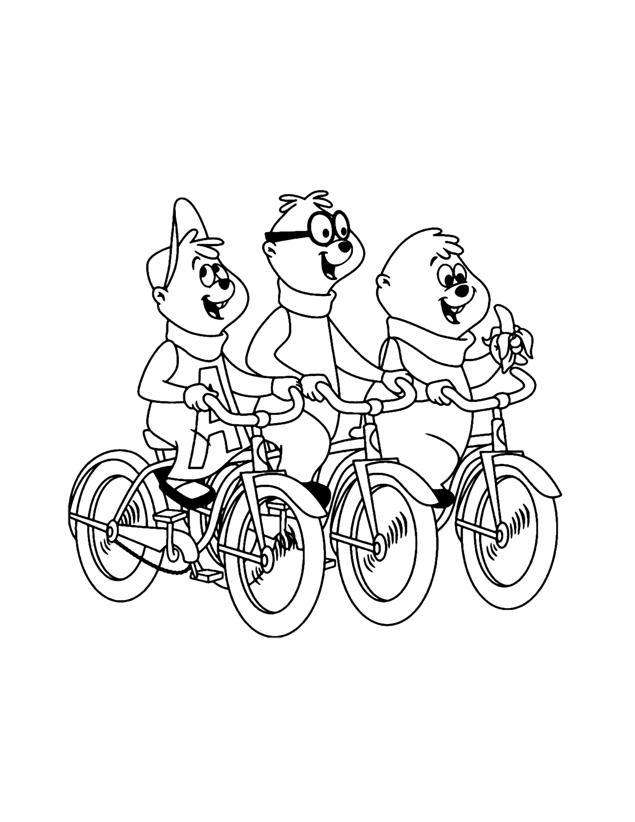 Old School Alvin And The Chipmunks Coloring Pages