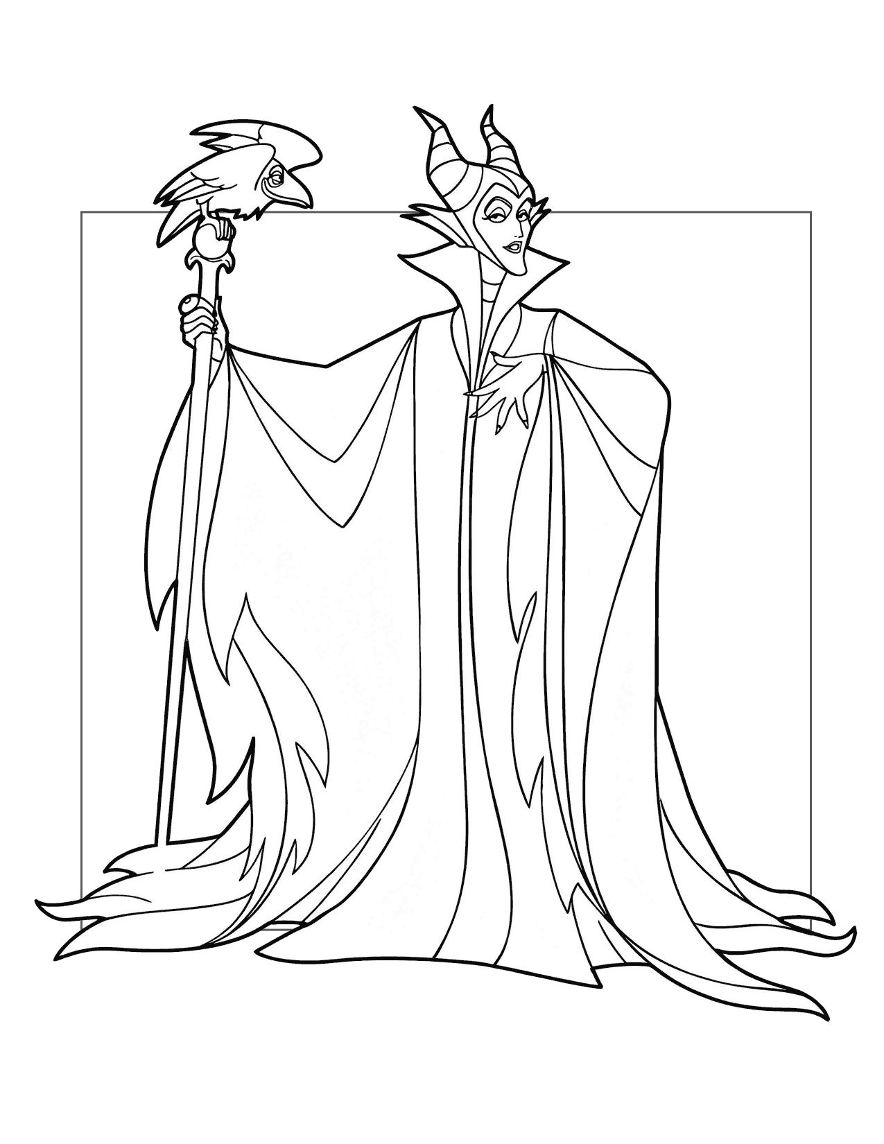 Old School Maleficent Coloring Page