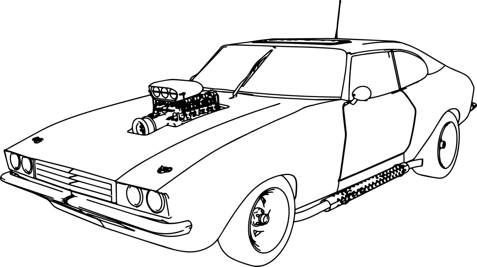 Old Sports Car Coloring Pages