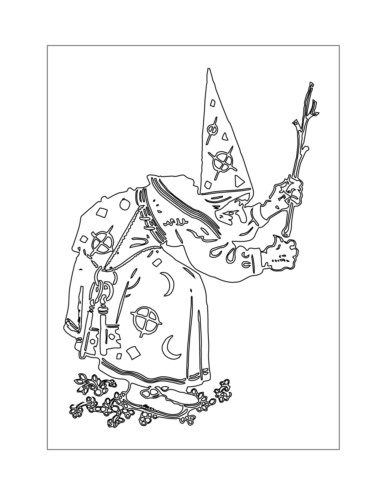 Old Witch Coloring Page