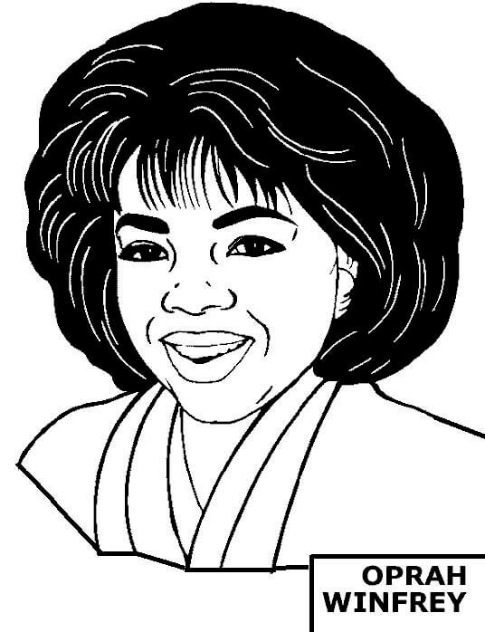 Oprah Winfrey - Black History Month Coloring Pages