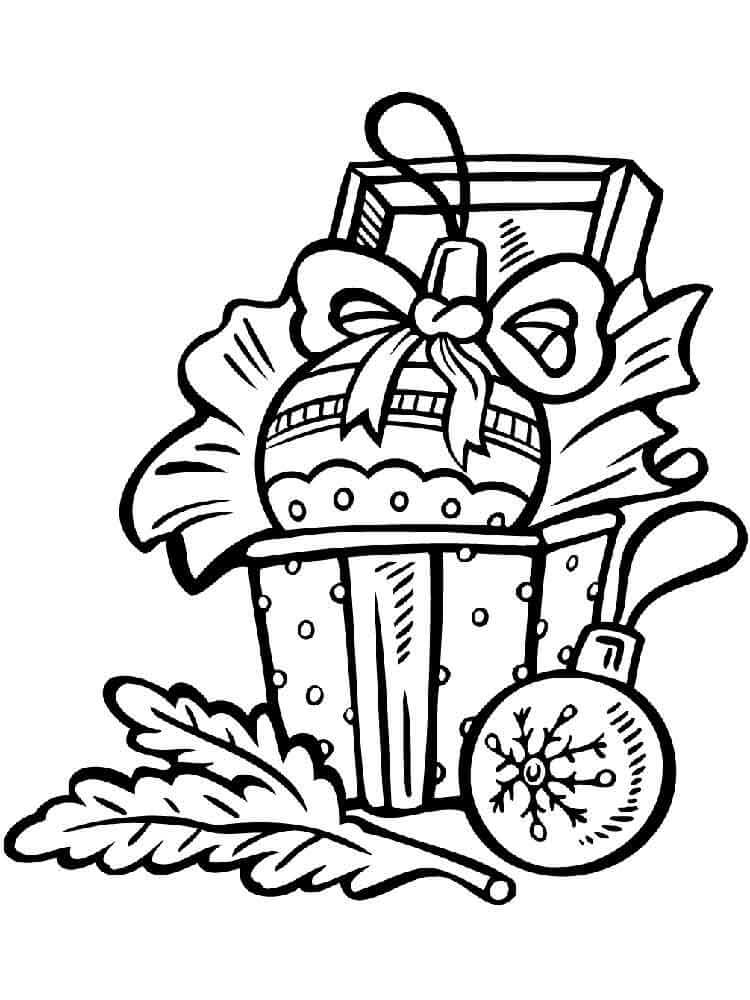 Ornament Is A Present Coloring Page