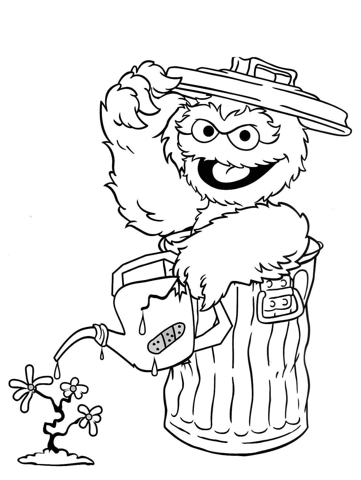Oscar Sesame Street Coloring Pages