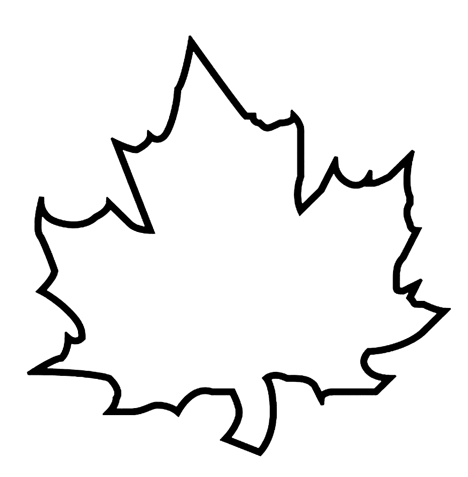 Outline Of Maple Leaf For Coloring