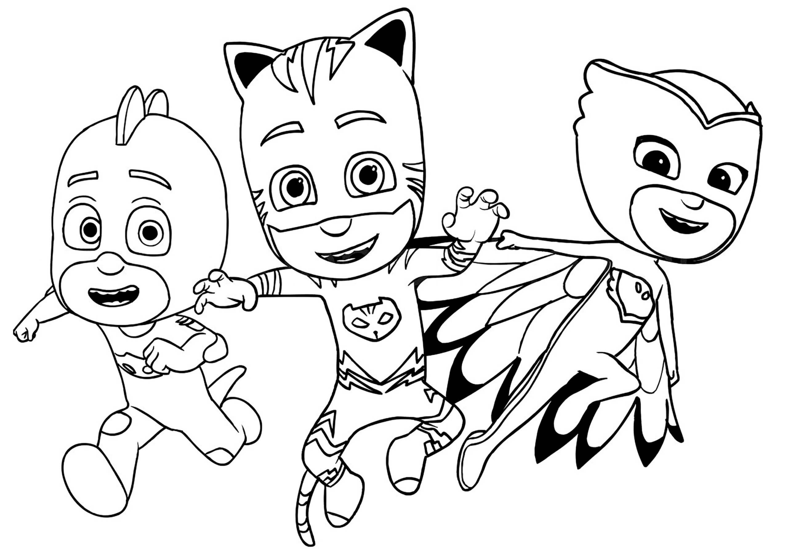 Pj Masks Coloring Page Scaled