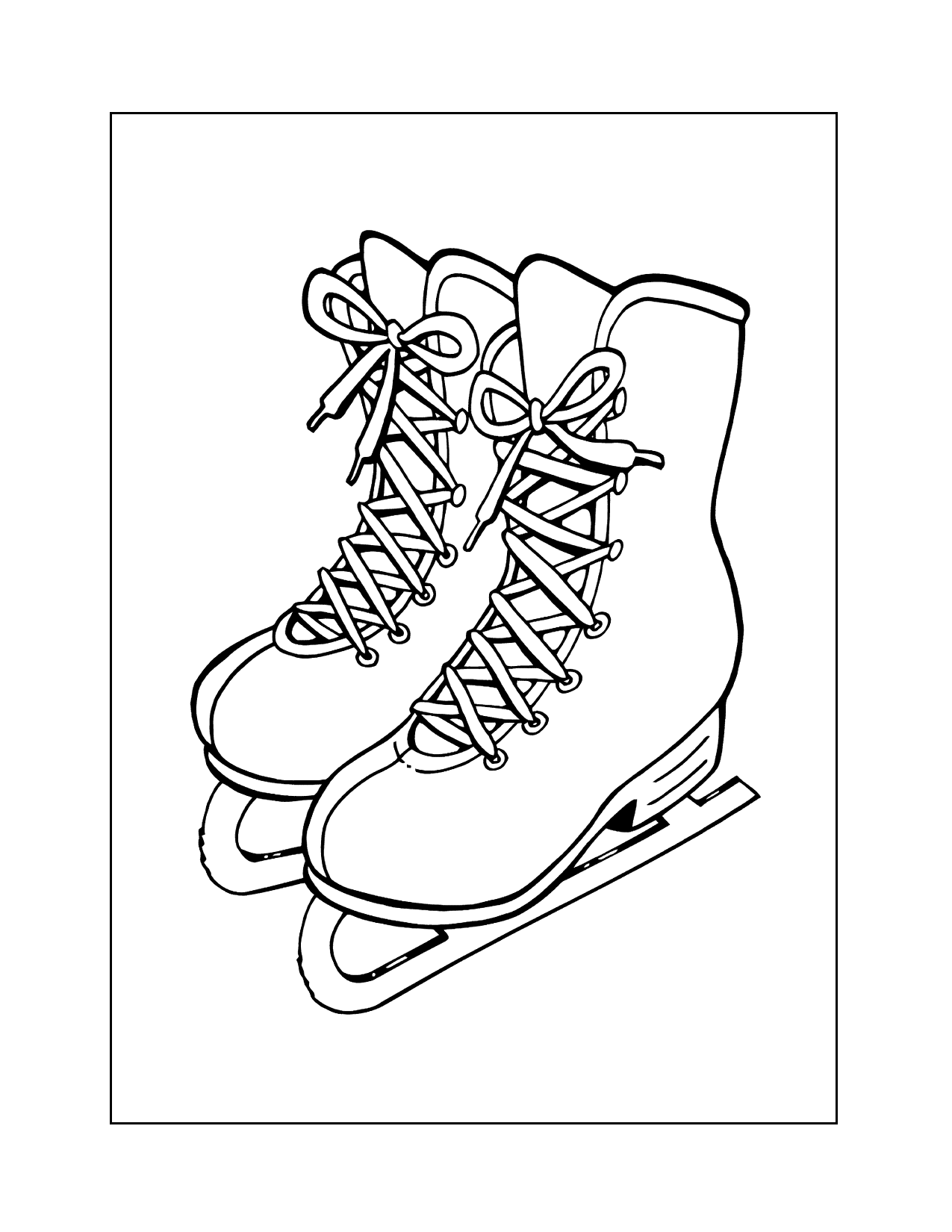 Pair Of Ice Skates Coloring Page