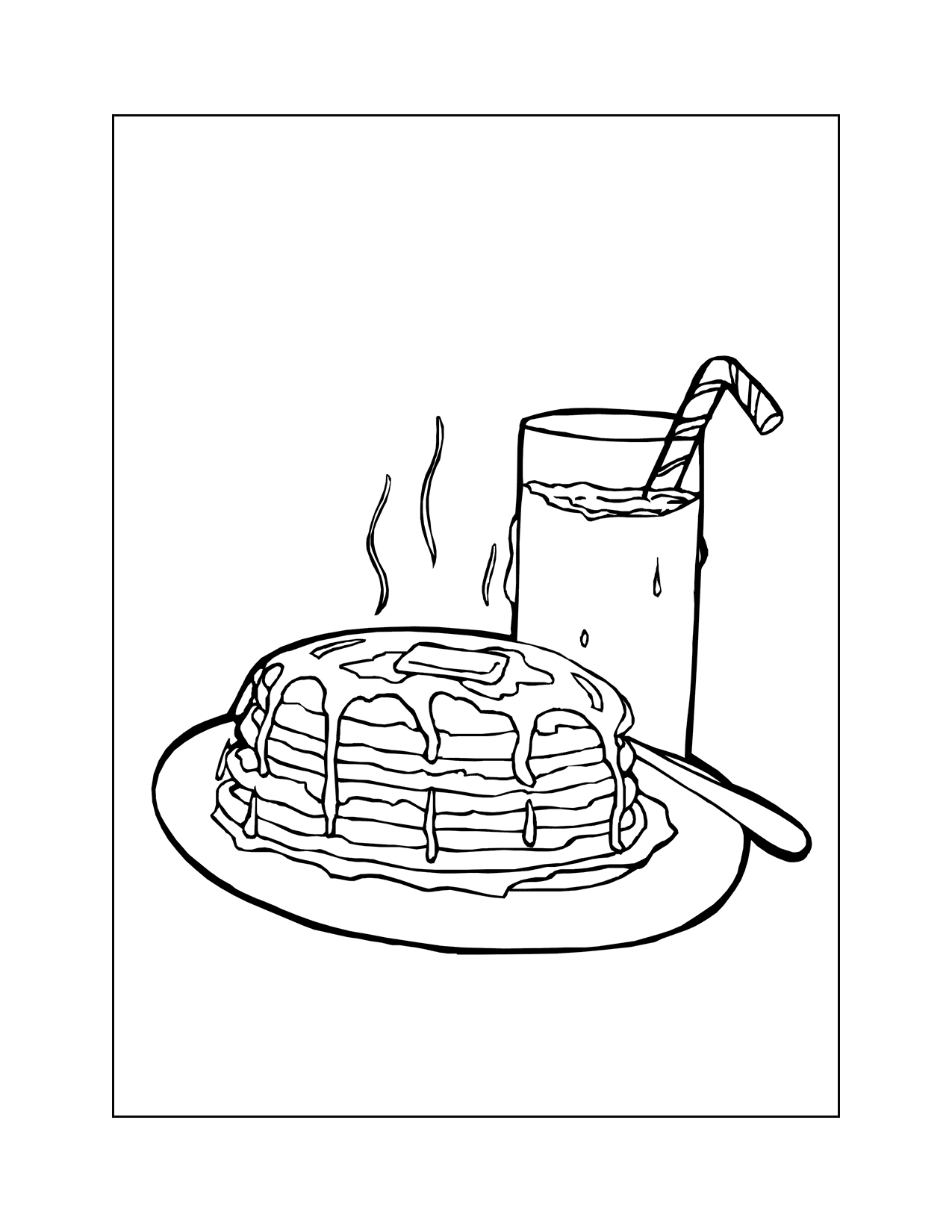 Pancake Breakfast Coloring Page