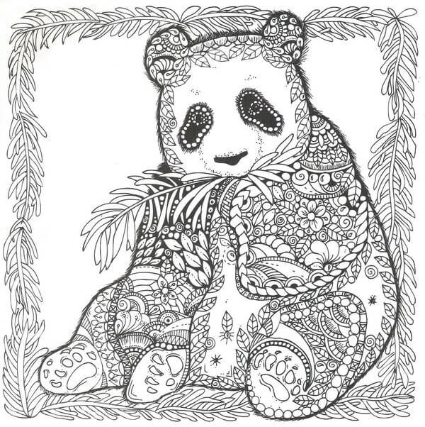 Panda Bear Adult Coloring Pages
