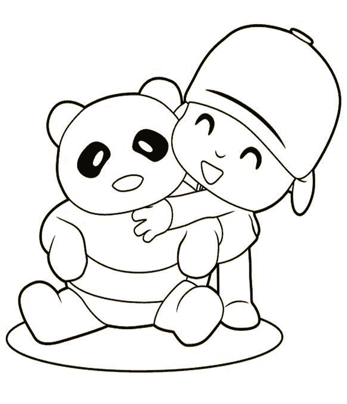 Panda Bear Friend Coloring Pages