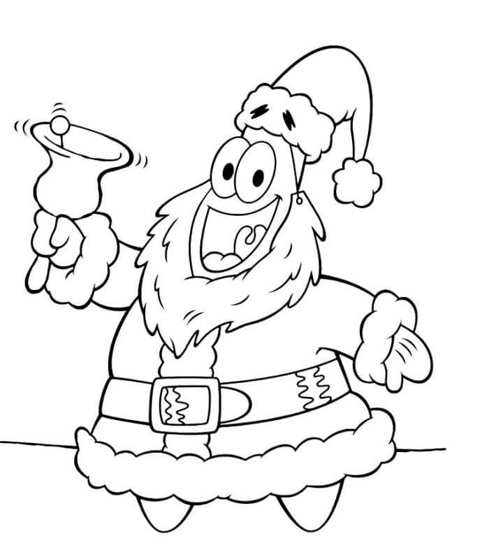 Patrick Christmas Coloring Pages