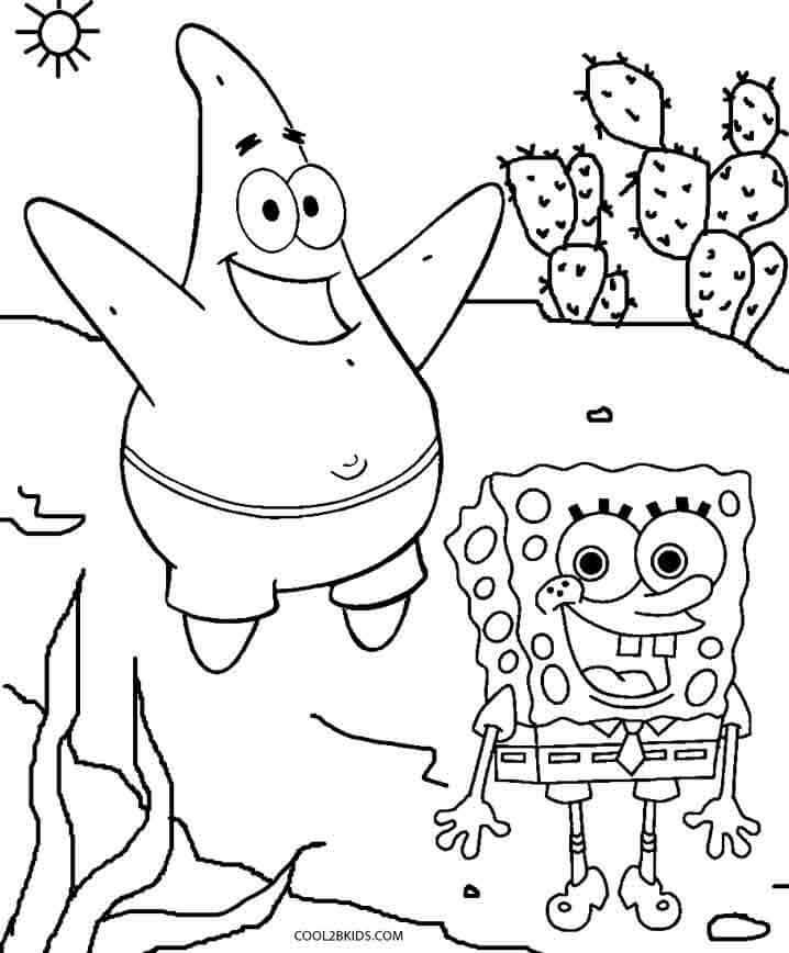 Patrick and Spongebob Coloring Pages