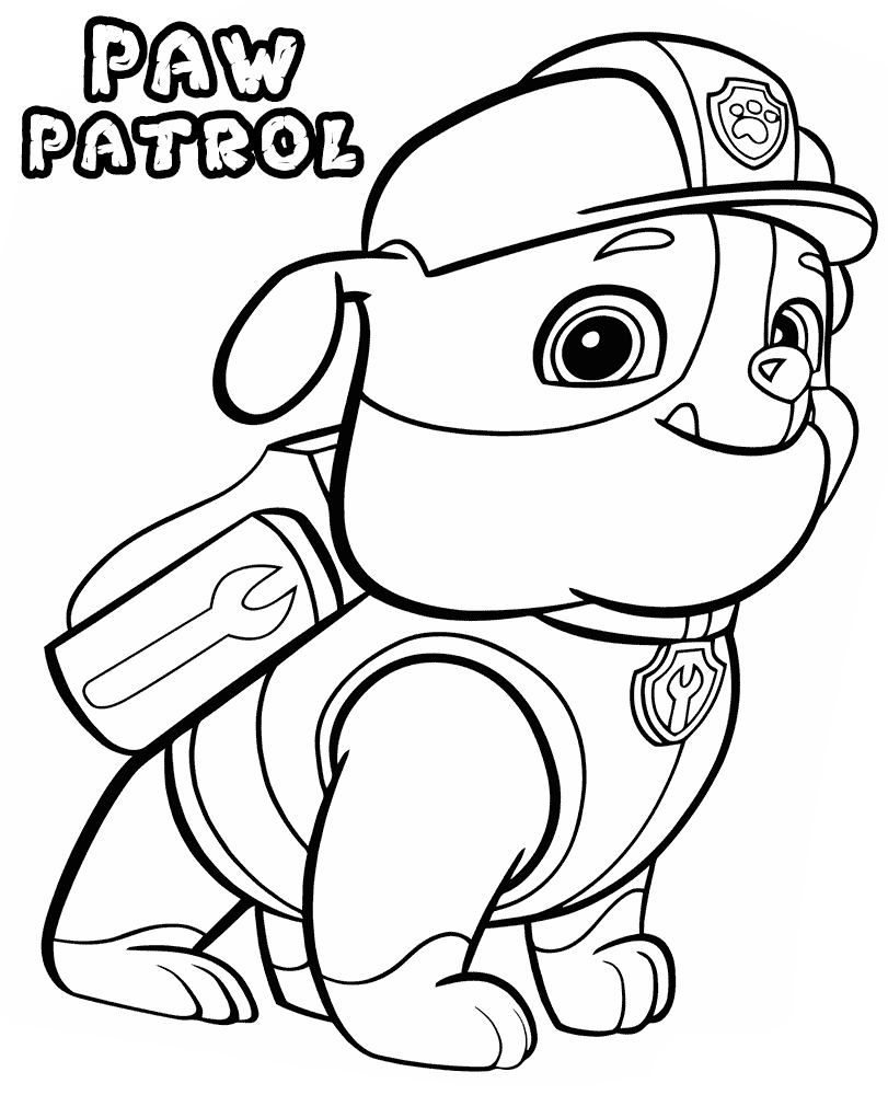 Paw Patrol Coloring Pages - Rubble