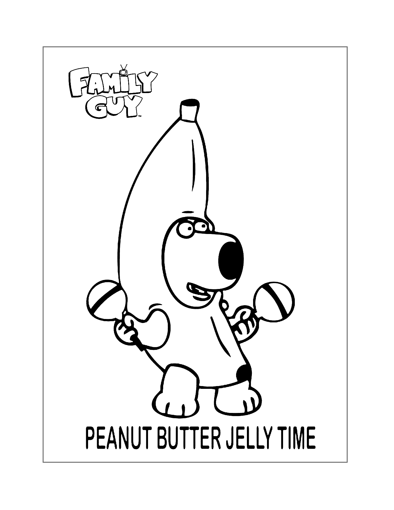 Peanut Butter Jelly Time Coloring Page