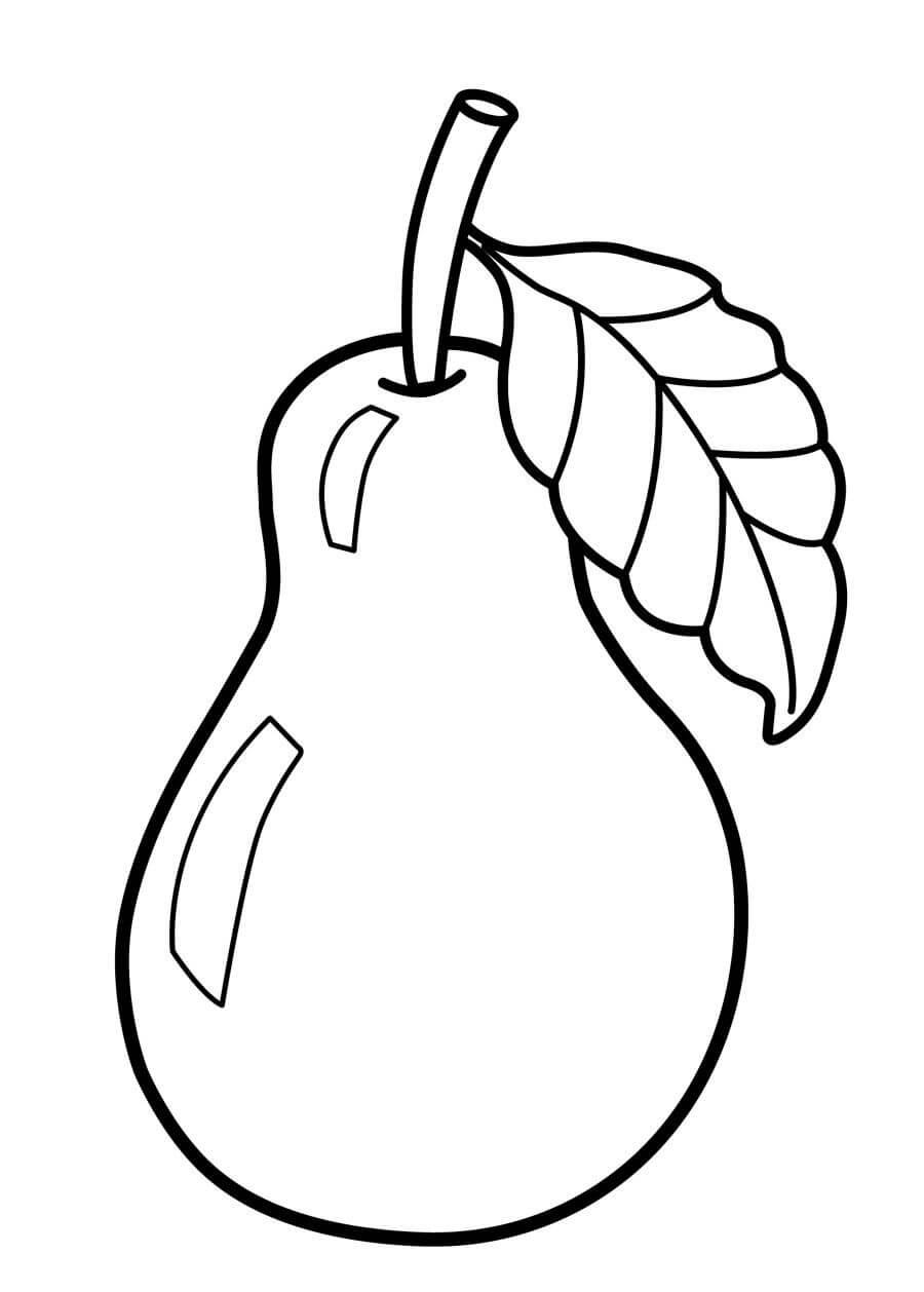 Pear Fruit Coloring Pages
