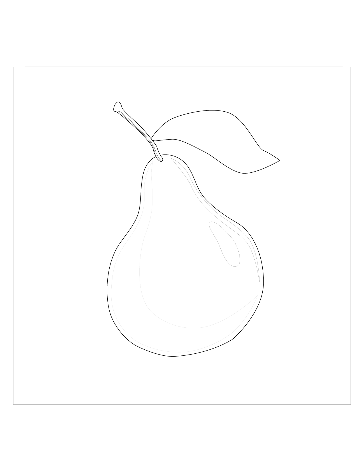Pear Layers Coloring Page