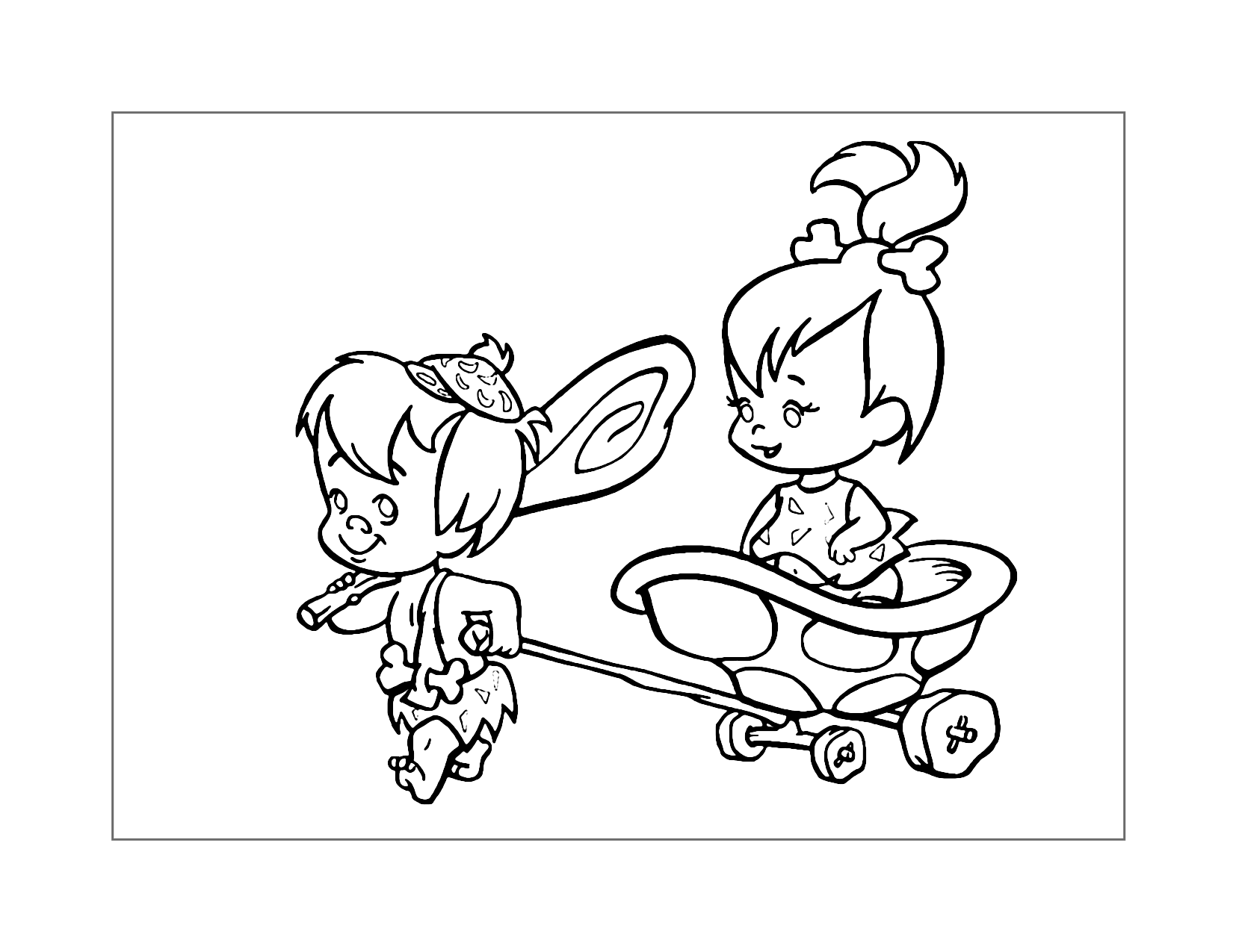 Pebbles And Bam Bam Coloring Pages