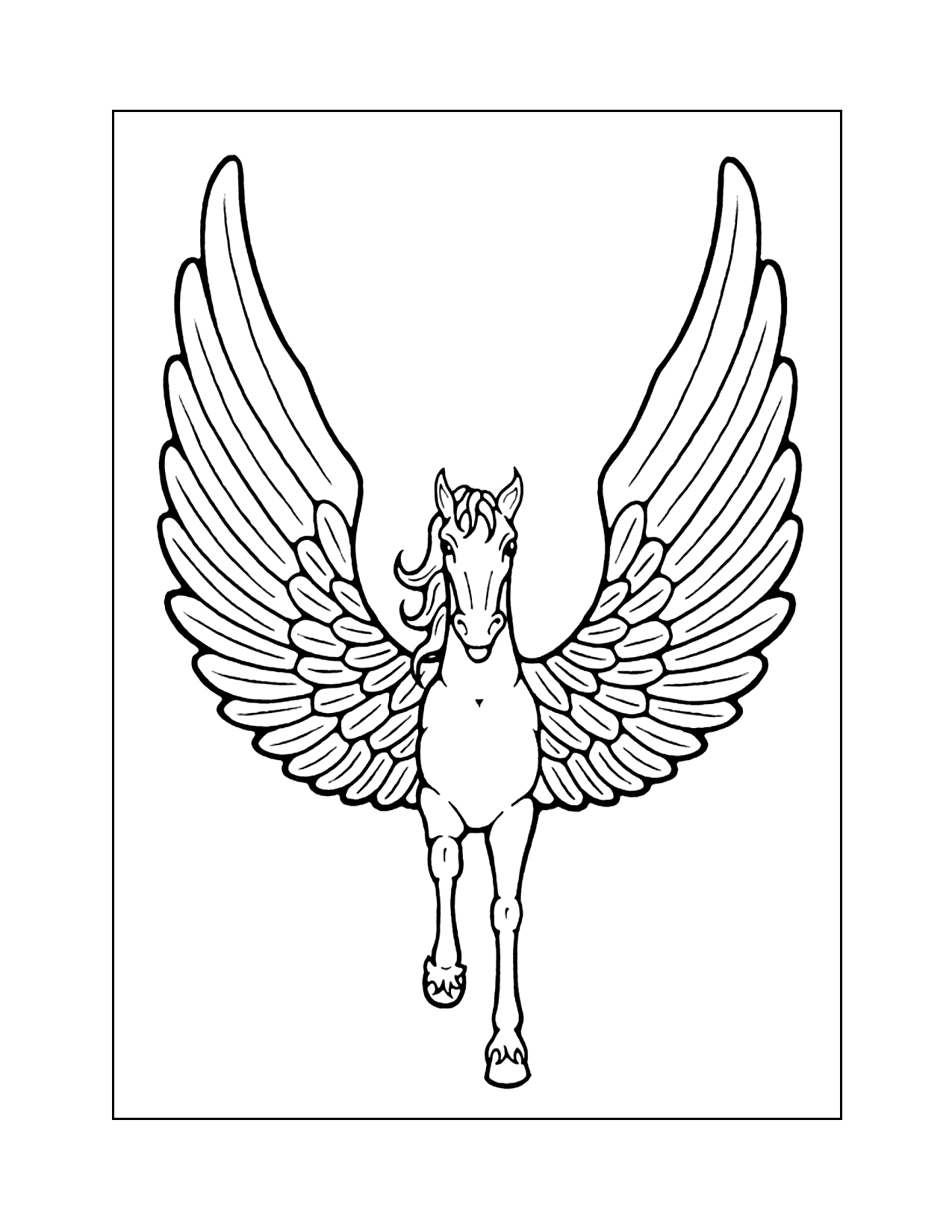 Pegasus Winged Horse Coloring Page