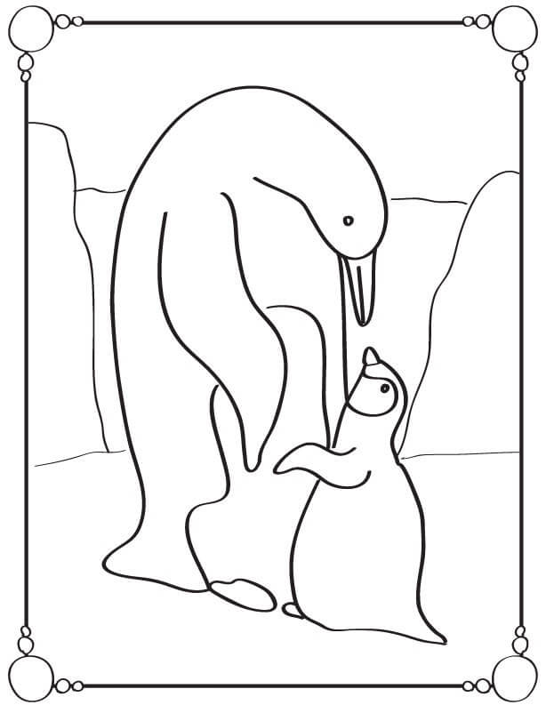 Penguin Love Coloring Pages