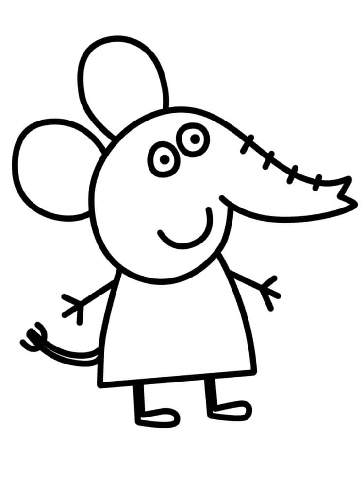 Peppa Pig Elephant Coloring Page