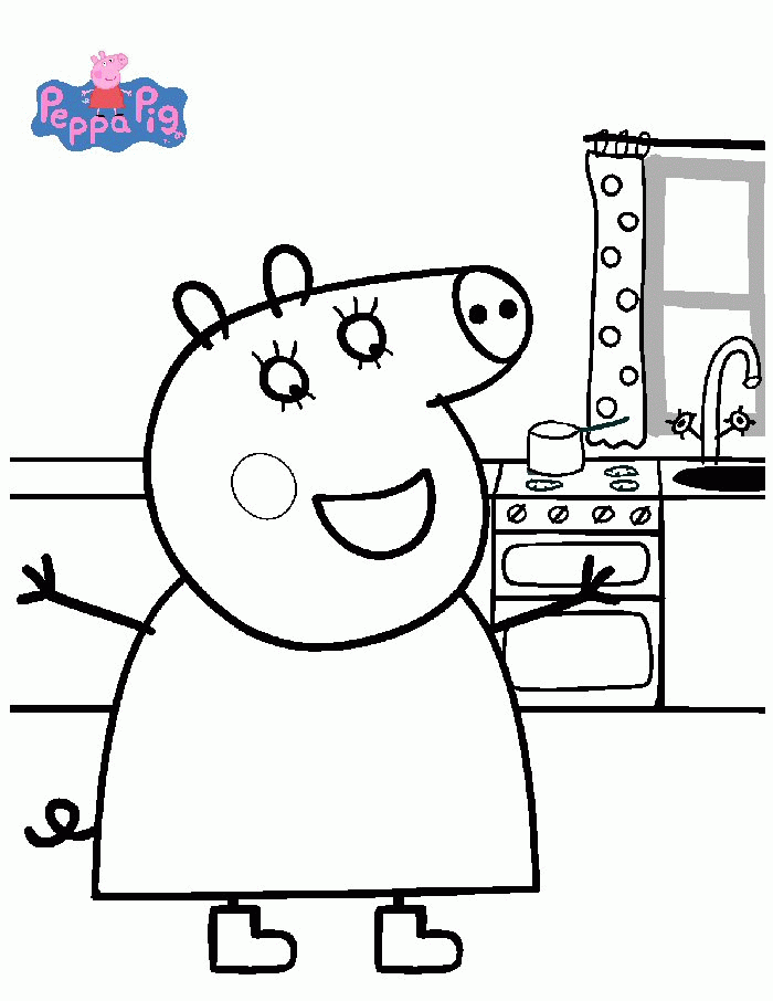 Peppa Pig Mom Coloring Pages