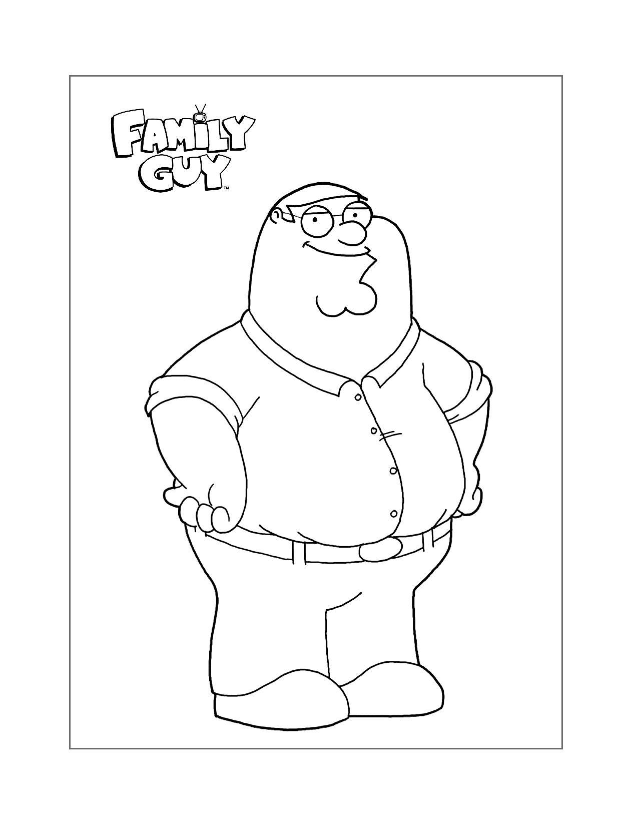 Peter Griffin Family Guy Coloring Pages