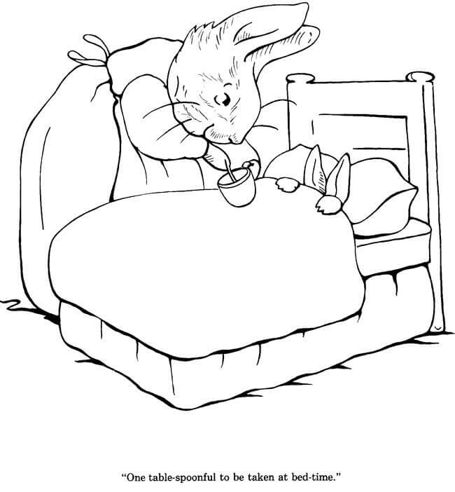 Peter Rabbit Hiding Coloring Pages