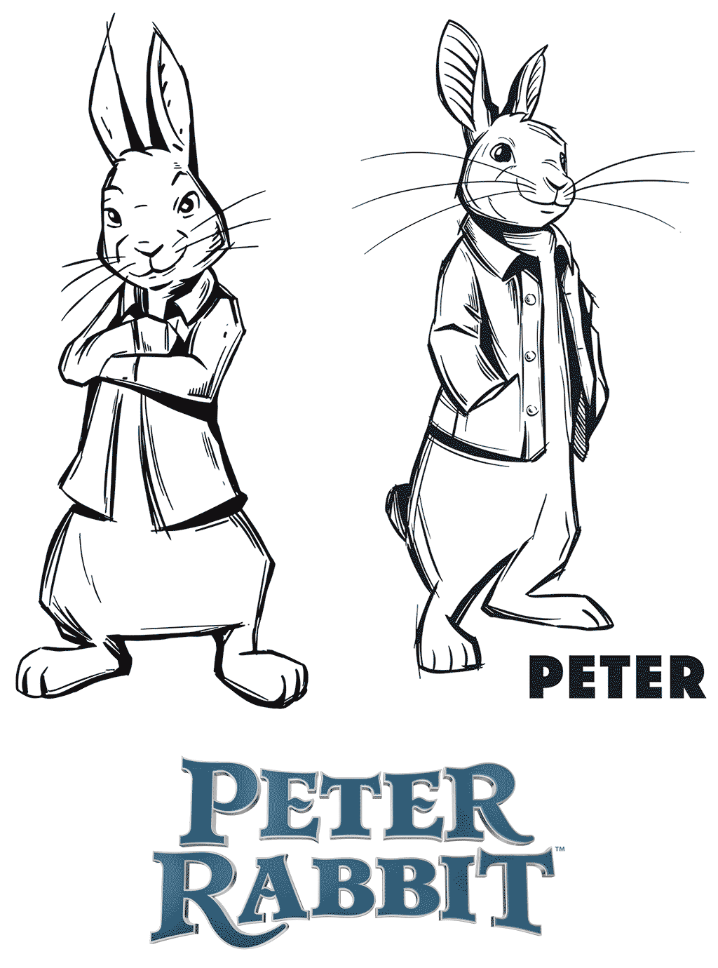 Peter Rabbit Movie Sketch Coloring Page