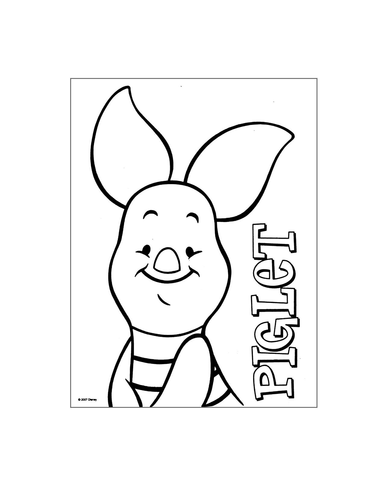 Piglet Coloring Page