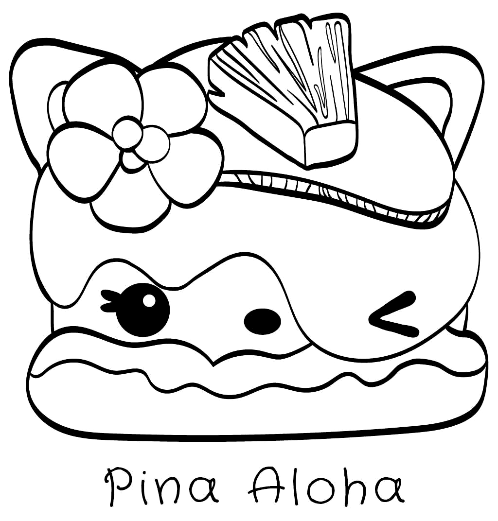 Pina Aloha Num Noms Coloring Page