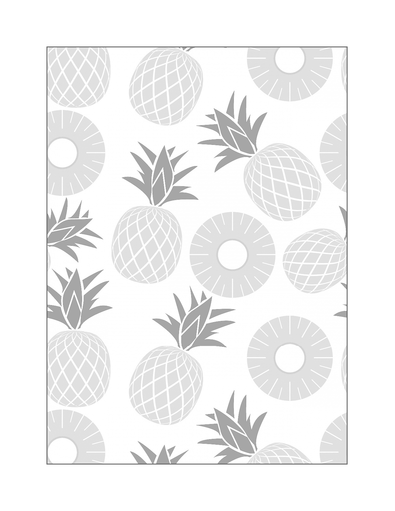 Pineapple Traceable Coloring Design